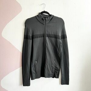 Newland Zip Up Sweater Alpine Womens Made In Italy Gray Size Large